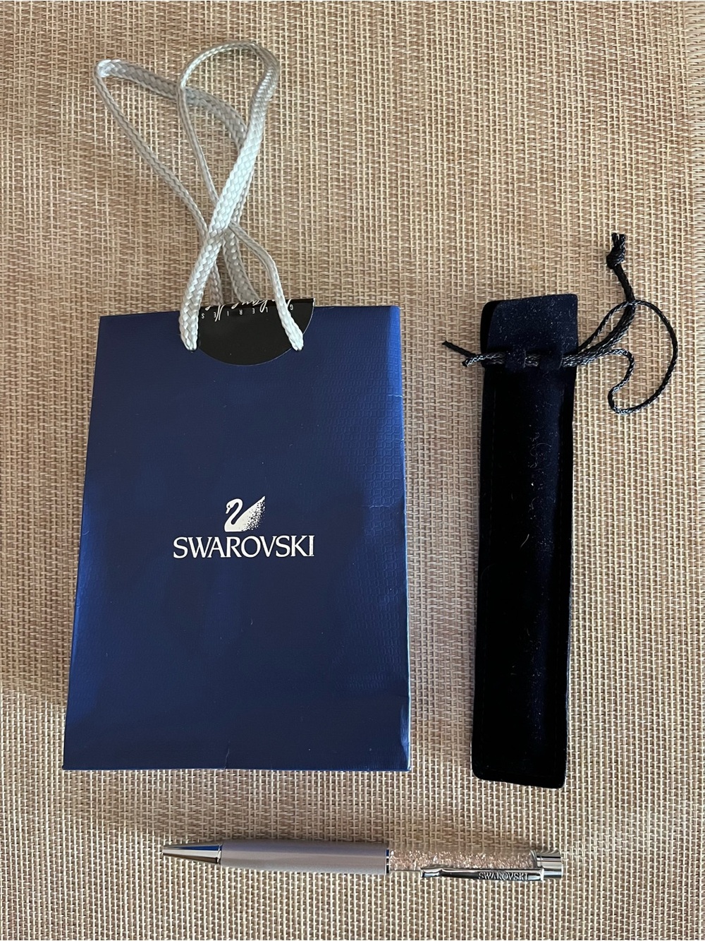 Swarovski Silver Crystal Accent Ballpoint Pen
